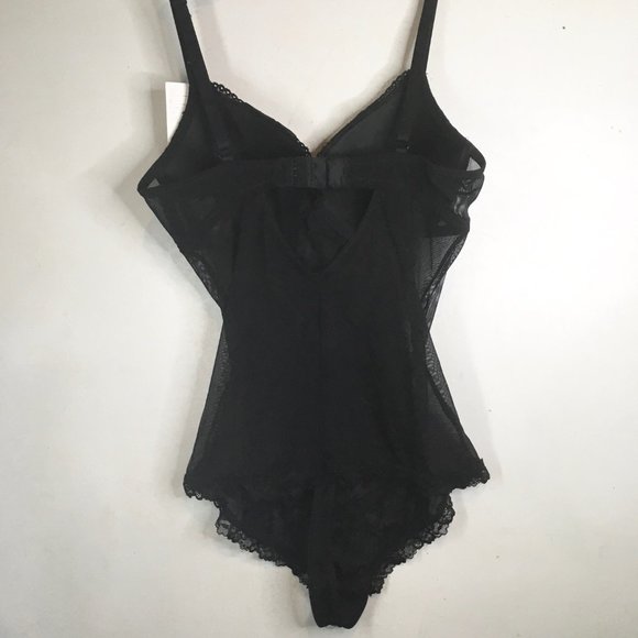 Sexy H&M Lingerie Teddy Black Lace Mesh Push up - Picture 2 of 10